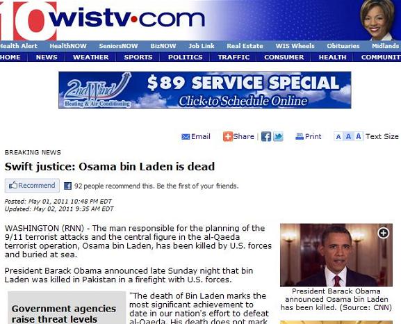 Osama in Laden it took years. Yes, it took just 9-1/2 years,