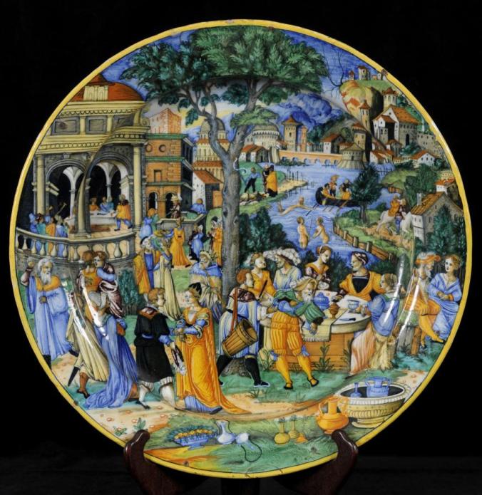 1540 Italian maiolica plate